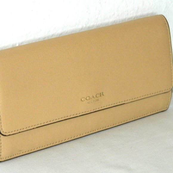 Coach Leather Long Wallet - Picture 1 of 9